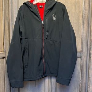 Spyder black hooded jacket